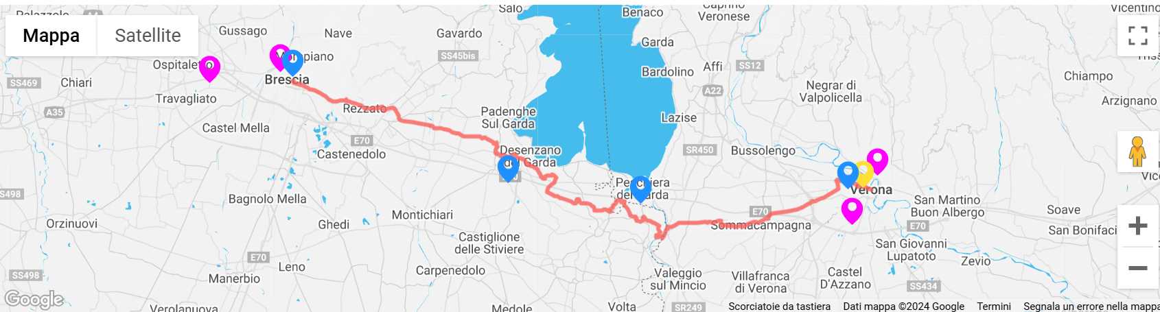 Percorso ciclabile Verona Brescia