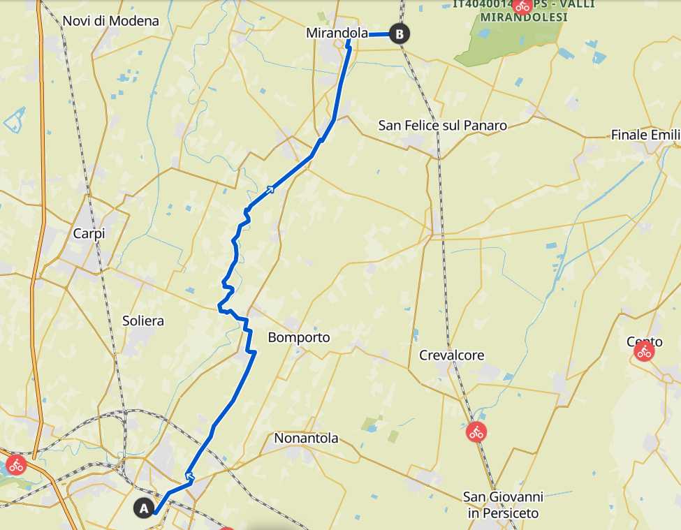 Ciclabile Modena Mirandola
