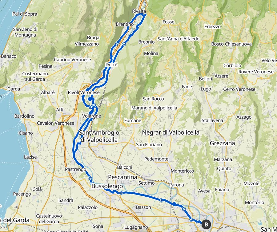 Anello cicloturistico Verona Peri Dolcè