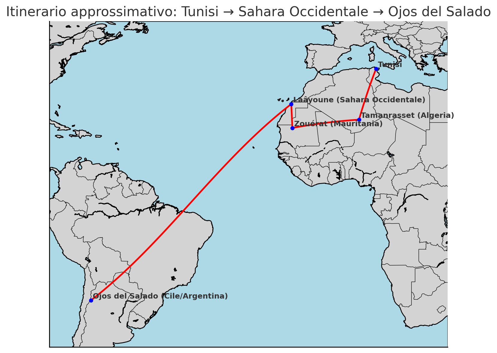 Lorenzo Barone attraversa il Sahara nella sua spedizione verso le Ande